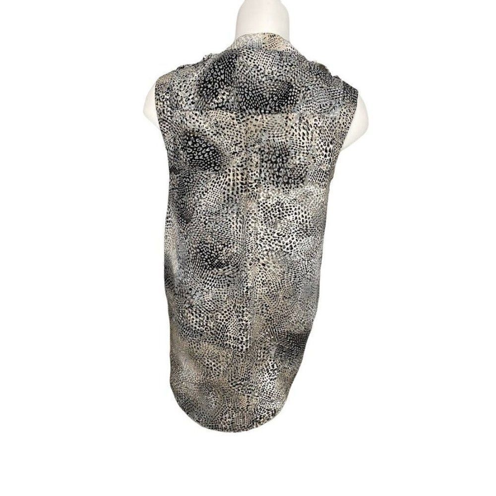 Womens Apt 9 Gray Black Snake Python Print V Neck… - image 5